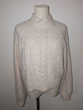 Sunday Best Cream Cable Turtleneck Sweater